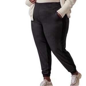 Athleta Camo Brooklyn Black Pants Plus Size Active Athleisure 20 Casual Stretch